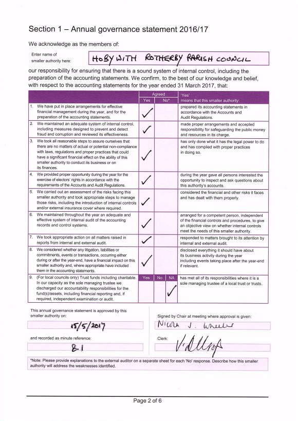2016/17 Governance Statement - Section 1